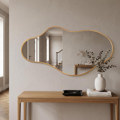 Wavy Wandspiegel Gold – Abstrakt & Skulptural