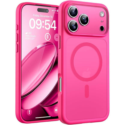 iPhone 17 Pro Hülle mit MagSafe, Kameraschutz, Heißes Rosa