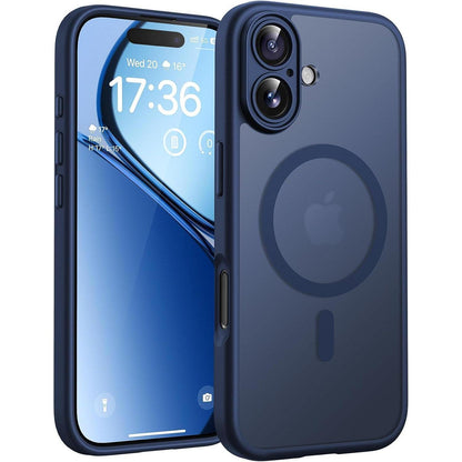 iPhone 17 Hülle mit MagSafe, Kameraschutz, matt, blau