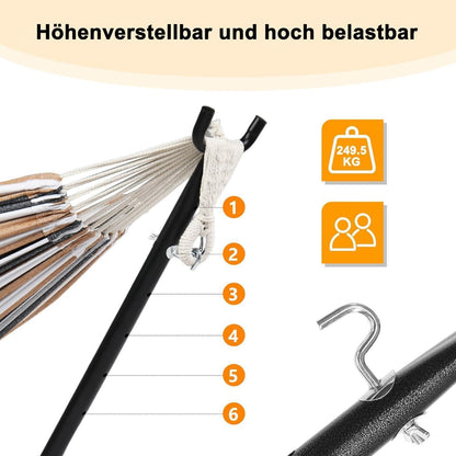 Hängemattengestell 2,8m – Robust & Wetterfest bis 200 kg