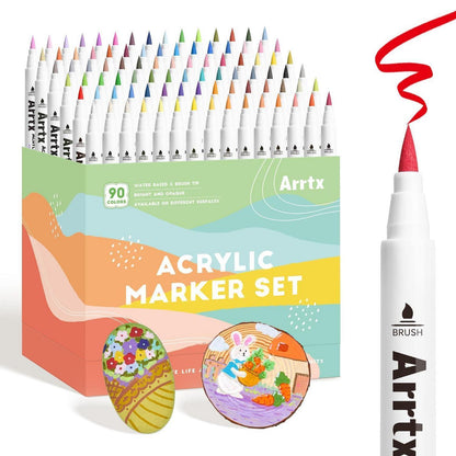 Acrylmarker Set 90 Farben – Wasserfest & Vielseitig