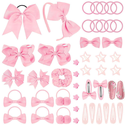 Haarschmuck Set Mädchen 77tlg. Haarklammern & Schleifen