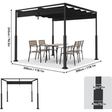 Pergola 3x3m – Terrassenüberdachung, Wasserdicht & Stabil