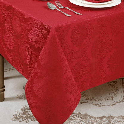Romanstile Weihnachten Tischdecke Rot 350x150 cm Jacquard Barock
