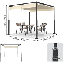 Pergola 3x3m – Terrassenüberdachung, Wasserdicht & Stabil