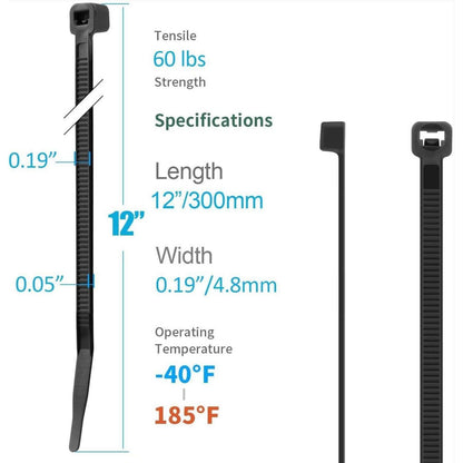 Nylon Kabelbinder 30,5 cm, 5000er Pack, Weiß