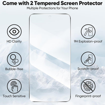 Samsung Galaxy S25 FE Klapphülle mit 2x Panzerglas, Kartenfach & RFID-Schutz