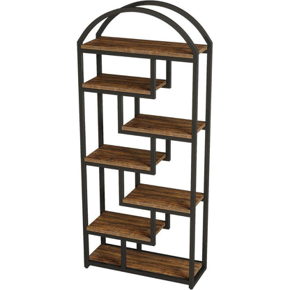 7-stöckiges Bücherregal Industrial-Stil, 180 cm hoch