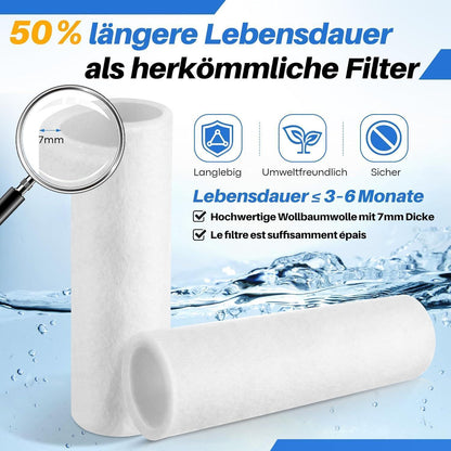 Ersatzfilter 80µm für Wasserfilter – 4er Set, Wollfaser