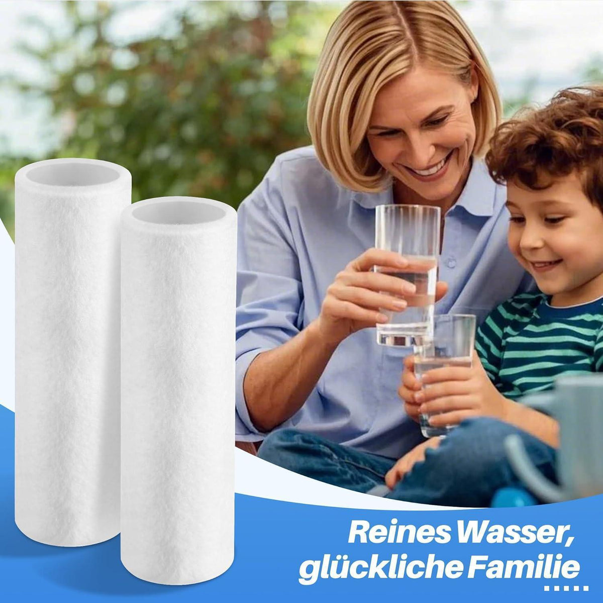 Ersatzfilter 80µm für Wasserfilter – 4er Set, Wollfaser