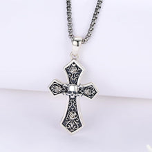 Kreuz Kette Herren 925 Sterling Silber Abalone/Opal/Malachit