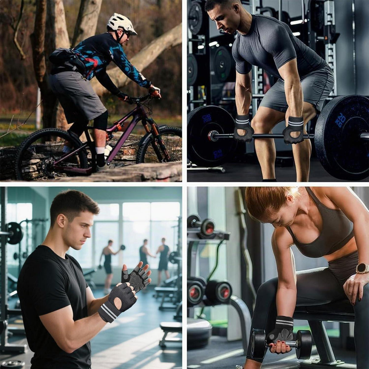 Fitness Handschuhe mit Handgelenkband für Damen und Herren