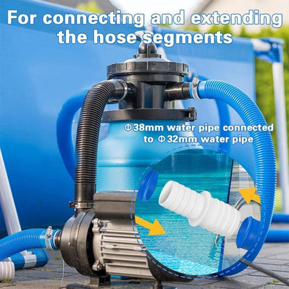 Poolschlauch Adapter 32mm auf 38mm, 4er Set mit Schellen