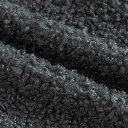 2x Kissenbezug Teddywolle Grau 55x55 cm - Plüsch Bouclé