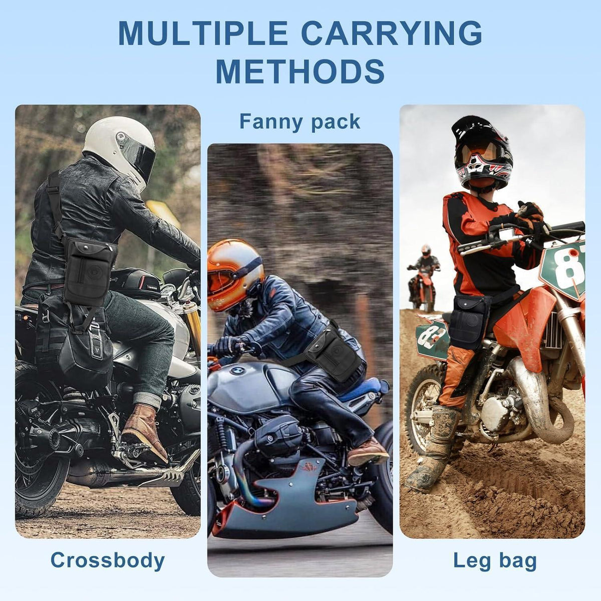 Motorrad Beintasche wasserdicht – Multifunktionale Hüfttasche für Outdoor