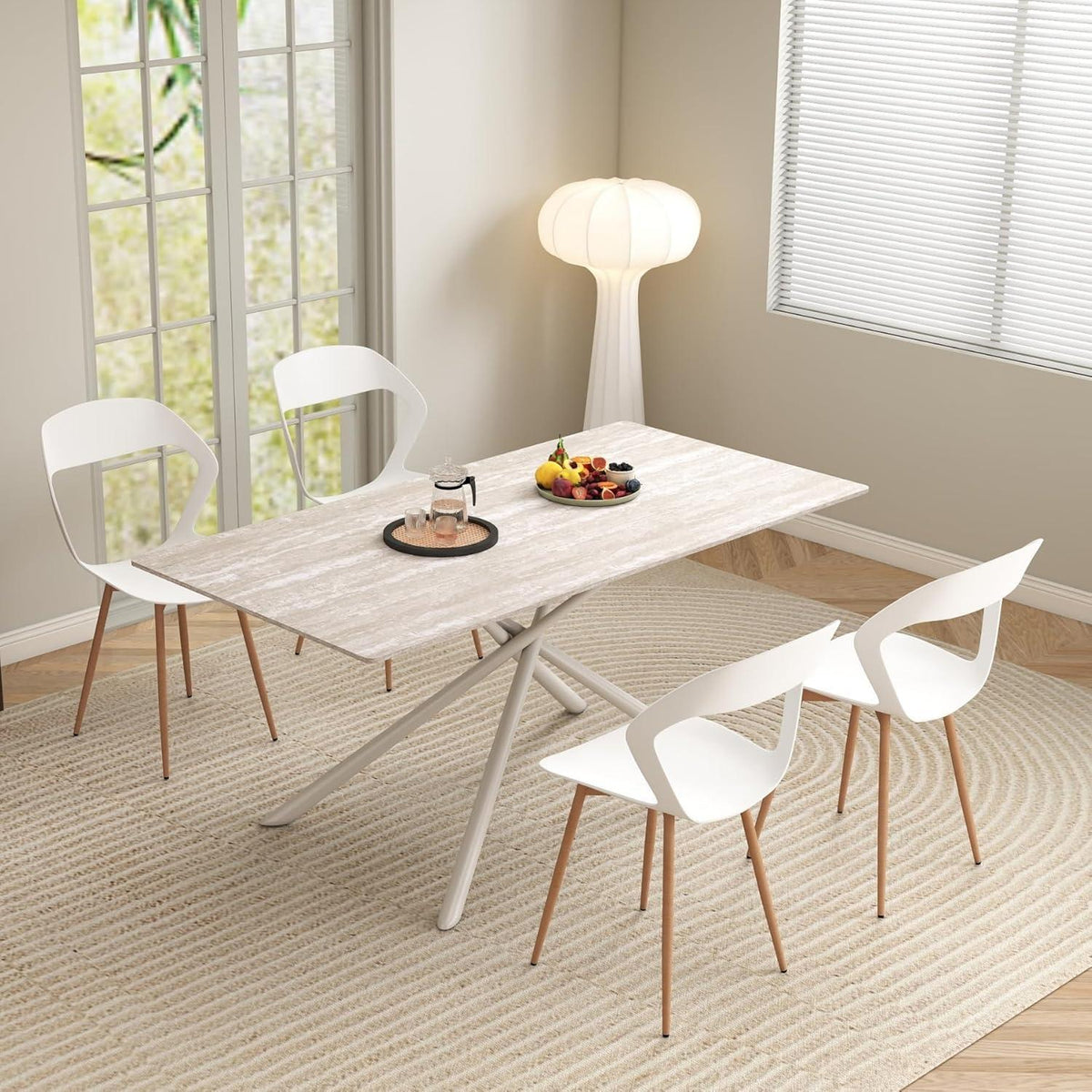 Esstisch Set 180cm & 4 Stühle – Modernes Esszimmer-Set