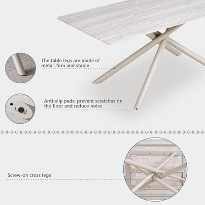 Esstisch Set 180cm & 4 Stühle – Modernes Esszimmer-Set