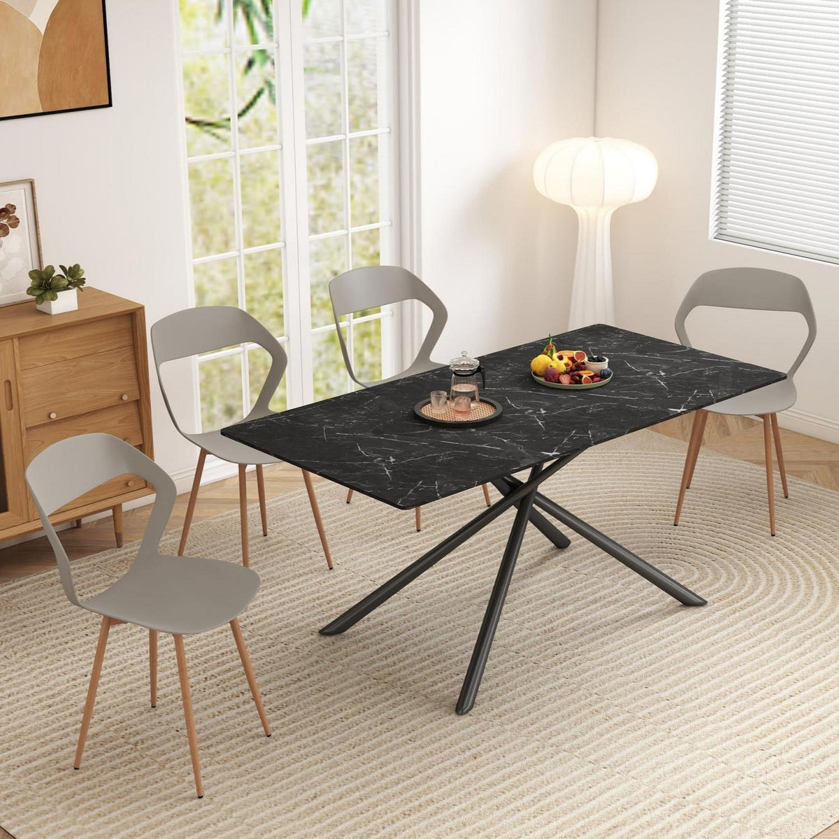 Esstisch Set 180cm mit 4 Stühlen – Modern & Vielseitig