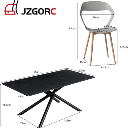 Esstisch Set 180cm mit 4 Stühlen – Modern & Vielseitig