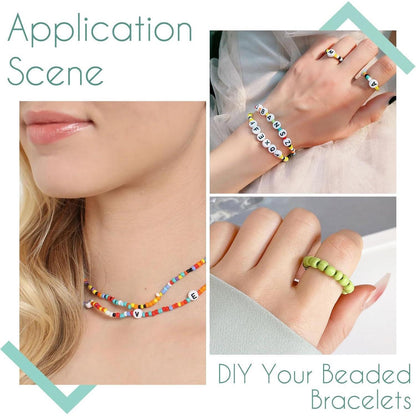 Perlen Set für Armbänder 3mm, 48 Farben, 2 Boxen, Schmuck Bastelset