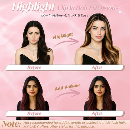 Clip-In Haarverlängerung Echthaar – Honig Orange, 55cm