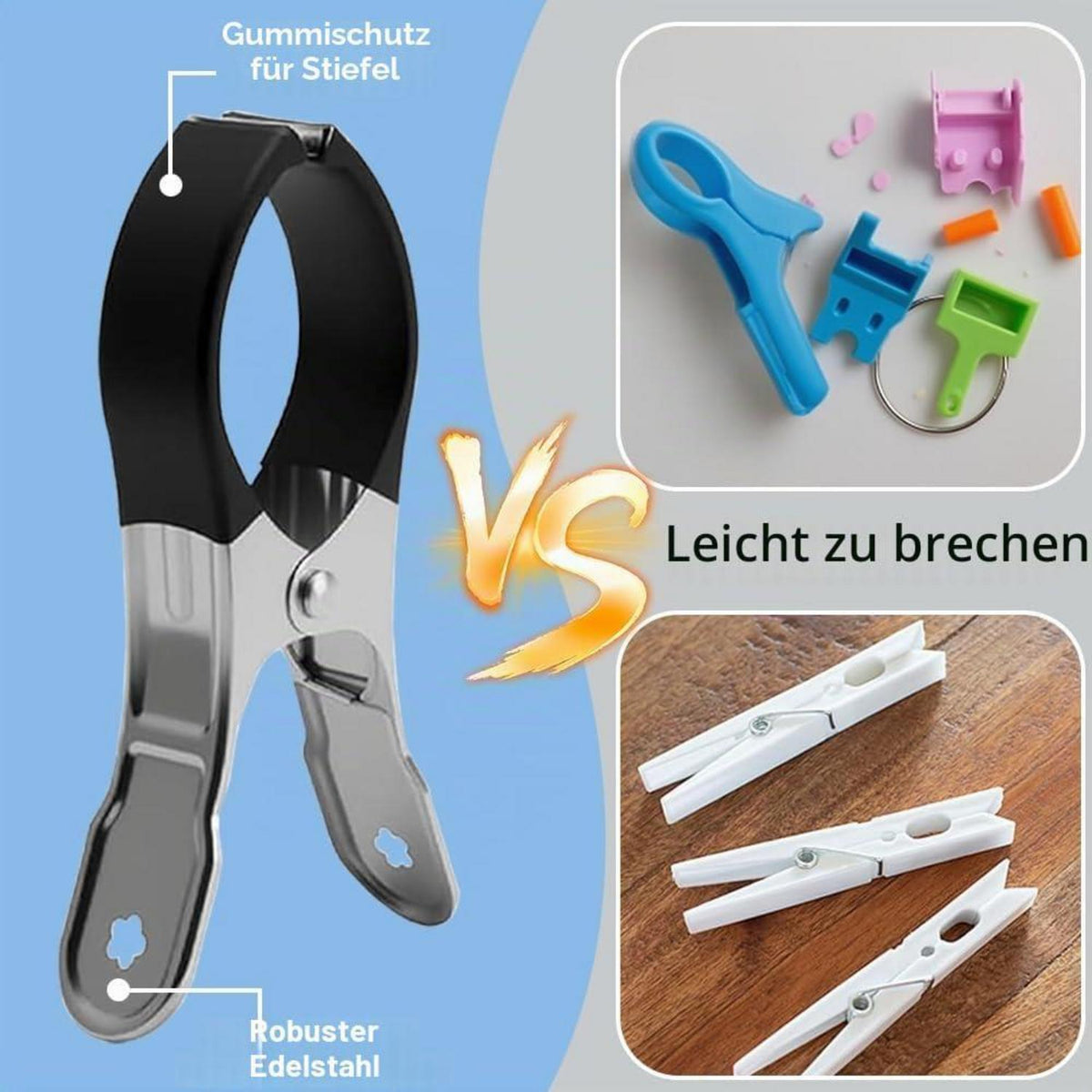 10x Edelstahl Handtuchklammern für Strandliege & Outdoor