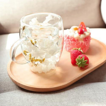 Blumen Kaffeegläser 350ml - Thermobecher Latte Macchiato
