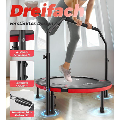 Fitness Trampolin 102cm – Faltbar & Verstellbar