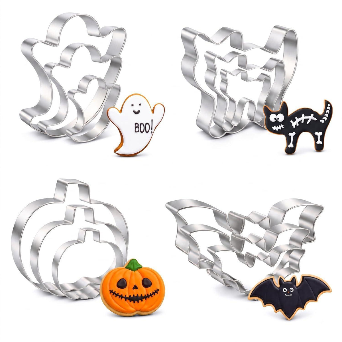Halloween Ausstechformen Set Edelstahl 12-teilig