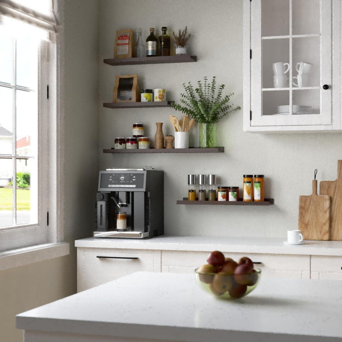 Wandregal Walnuss MDF 60x13 cm 2er Set