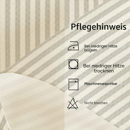 Hellblaue Tischdecke gestreift 100x100 cm – Modern & Pflegeleicht