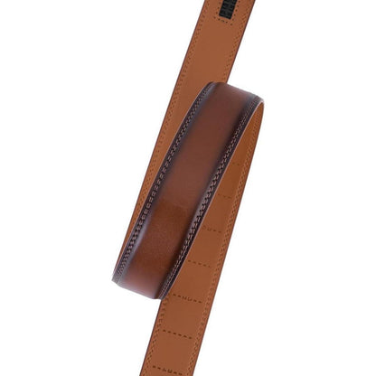 Herren Gürtel Automatik 3,5cm Braun 140cm Geschenkbox in Lederoptik
