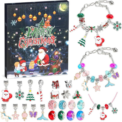 Adventskalender Schmuck Basteln für Mädchen mit Armbändern