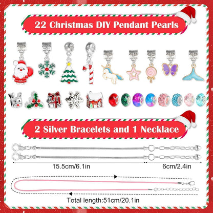 Adventskalender Schmuck Basteln für Mädchen mit Armbändern