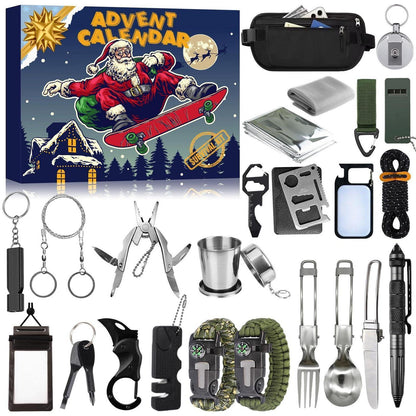 2026 Adventskalender Survival Kit für Herren mit Campingwerkzeug