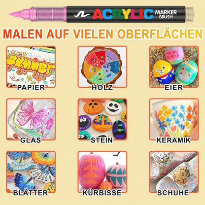 288 Acrylstifte Set – Marker für Steine, Glas & Basteln