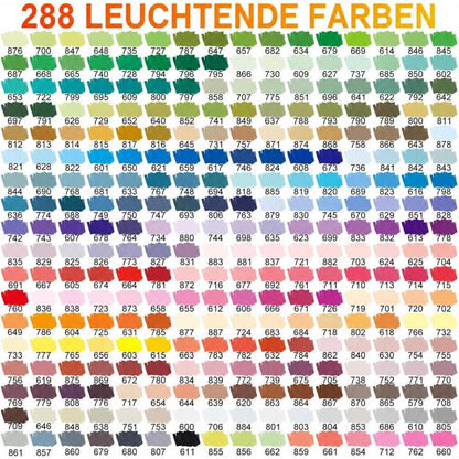 288 Acrylstifte Set – Marker für Steine, Glas & Basteln