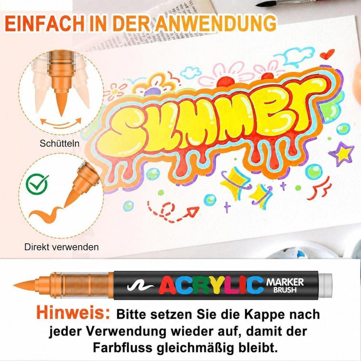 288 Acrylstifte Set – Marker für Steine, Glas & Basteln
