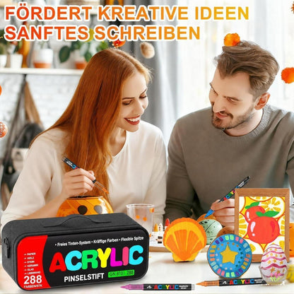 288 Acrylstifte Set – Marker für Steine, Glas & Basteln