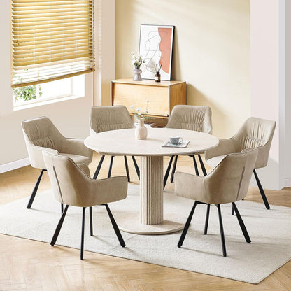 Drehbarer Esszimmerstuhl Set 2x Samt, Modern & Komfortabel