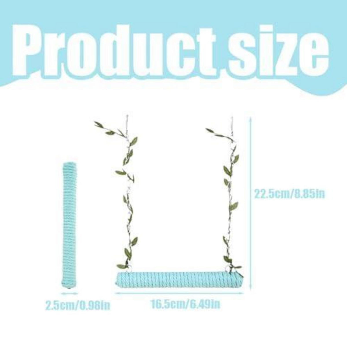 Wellensittich Schaukel aus Naturholz – Vogelschaukel für Käfige