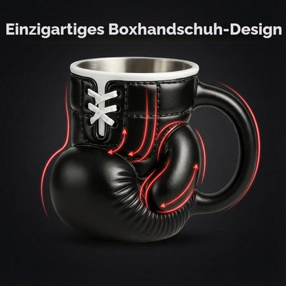 Boxhandschuh Tasse – Kaffeebecher für Sportfans & Boxer (Schwarz)