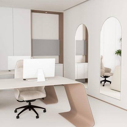 Gewölbter Bodenspiegel 165x60cm – Stand- & Wandspiegel Silber
