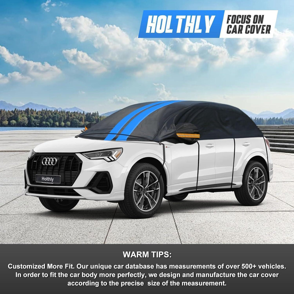 Halbgarage SUV Winter Schutzplane Schnee Regen Staub
