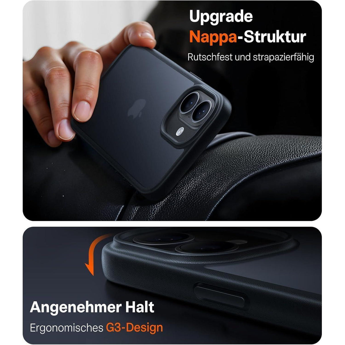 iPhone 17 Schutzhülle Stoßfest mit Kameratastenschutz Schwarz