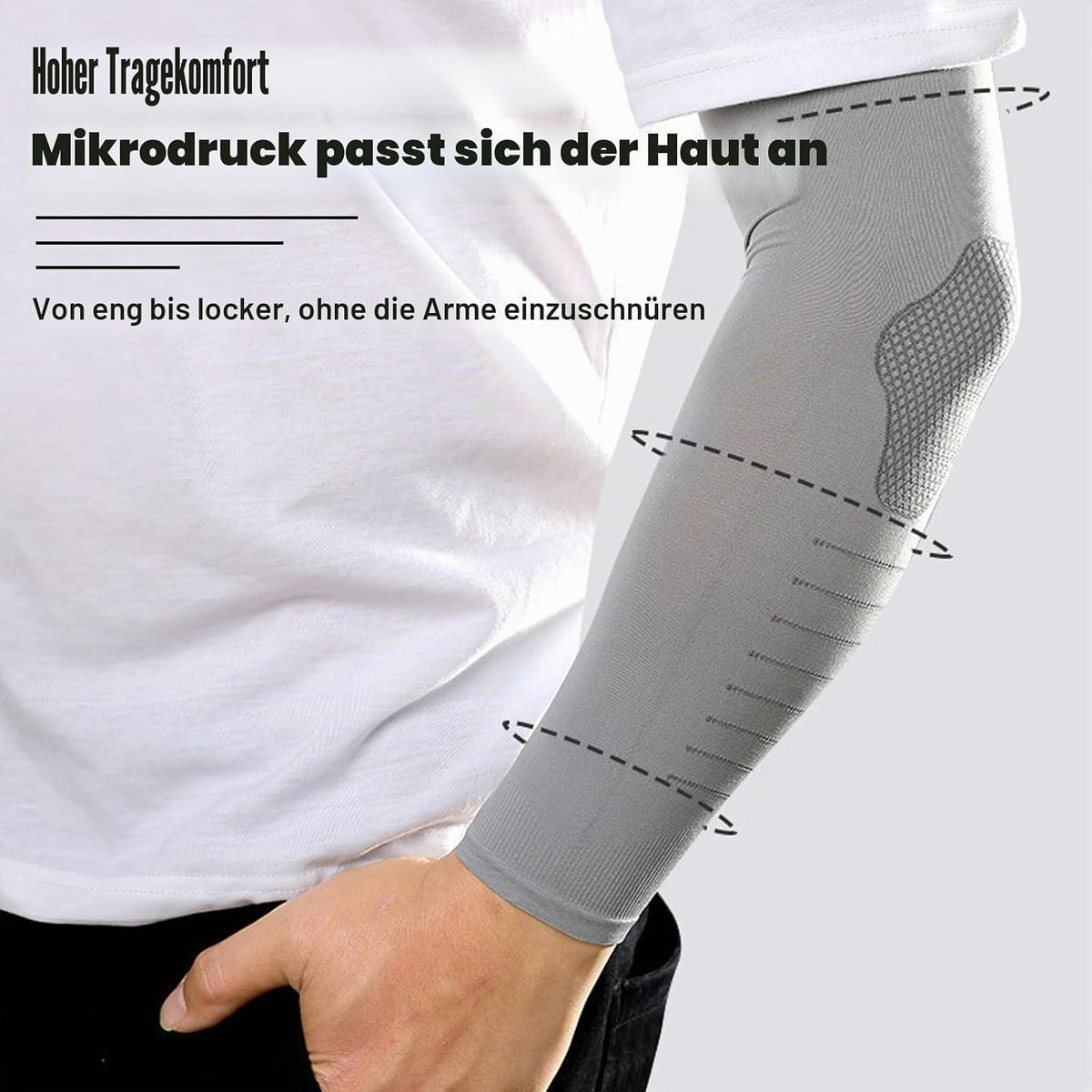 4er-Pack UV-Schutz Armlinge Herren – Kühlung & Kompression