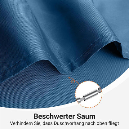Duschvorhang dunkelblau 120x200 cm | Antischimmel & Wasserabweisend