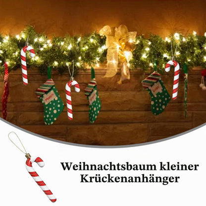 Christbaumschmuck Zuckerstangen 6er-Pack Burgunderrot