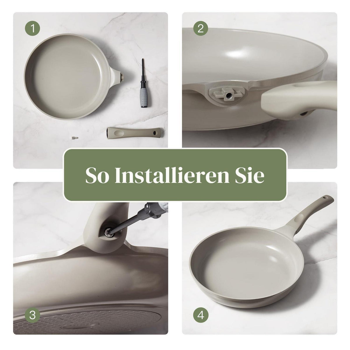 11-teiliges Keramik Topfset Induktion – Grau