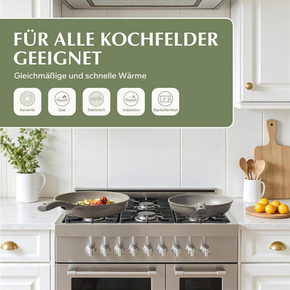 11-teiliges Keramik Topfset Induktion – Grau